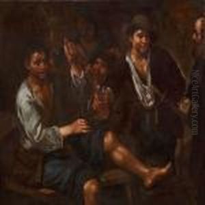 A Scene From An Italian Osteria by Bernhard Keil, Monsu Bernardo