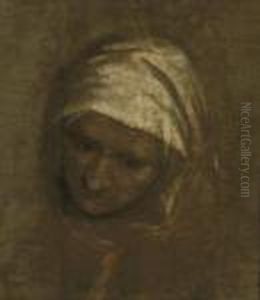 A Study For The Head Of An Old Woman by Bernhard Keil, Monsu Bernardo