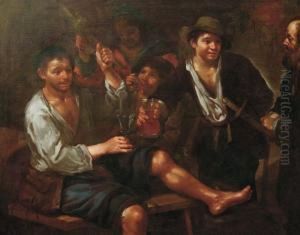 Bevitori All'osteria by Bernhard Keil, Monsu Bernardo