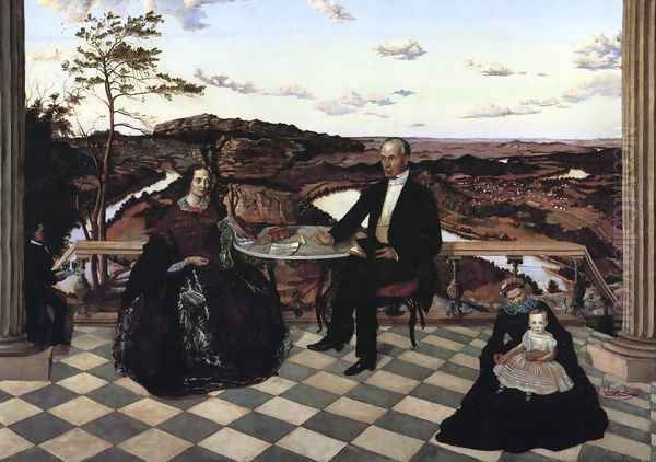 Colonel and Mrs. James A. Whiteside, Son Charles and Servants - view 1