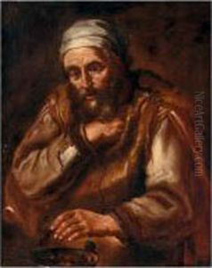 Allegory Of Winter: A Man Warming His Hands At A Brazier