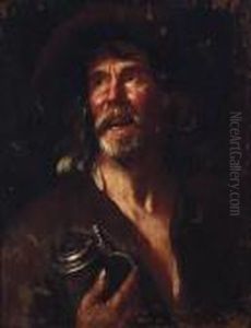A Boor, Bust-length, Holding A Tankard
