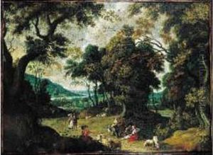 Scene Pastorale Dans Un Paysage Forestier by Alexander Keirincx