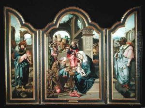 Triptych depicting the Adoration of the Magi, c.1600