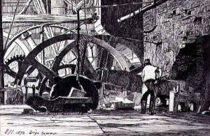 Forge Hammer, 1872 by Richard Samuel Chattock