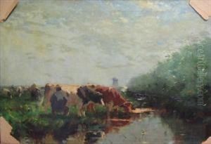 Cows Watering by William Castle Keith