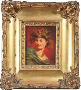 Portrait Of A Young Lady With A Chaplet Of Ivy