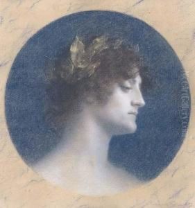 Study Of A Woman's Head by Ferdinand Keller