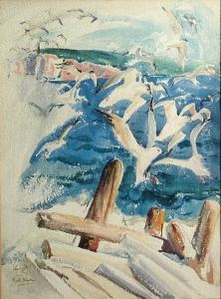 Gulls Feeding - view 1