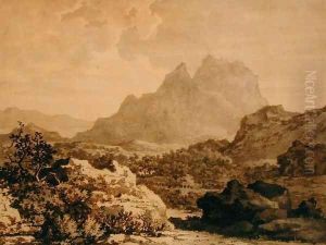 Mountainous Landscape, c.1780 by Alexander Cozens