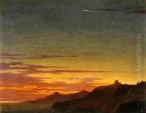 Close of the Day Sunset on the Coast by Alexander Cozens