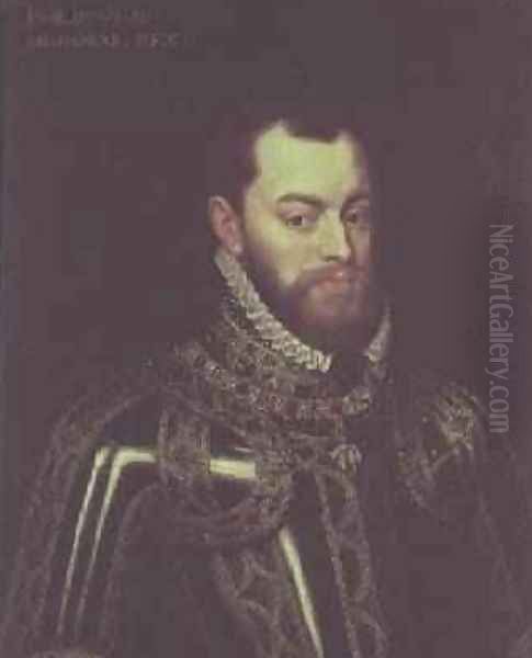 Portrait of King Philip II of Spain 1527-98 by Juan Pantoja de la Cruz