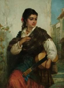 A Spanish Girl With A Guitar
