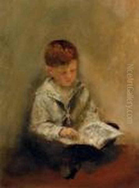 Boy Reading - view 1