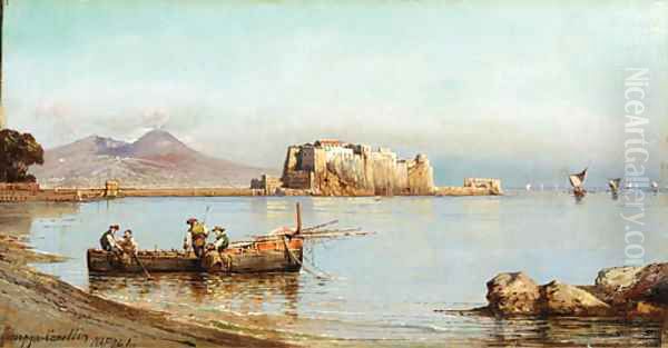 Fisherman in the Bay of Naples - view 1