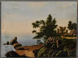 On The Beverly Coast,
Massachusetts. by John Frederick Kensett