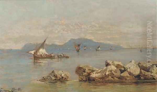 Fishing boats off Capri - view 1