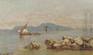 Fishing boats off Capri by Giuseppe Carelli