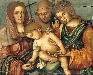 The Christ Child between Sts Catherine, Francis and Elizabeth of Hungary 2