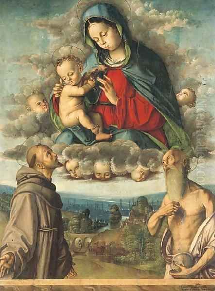 The Madonna and Child appearing to Saints Francis of Assisi and Jerome - view 1