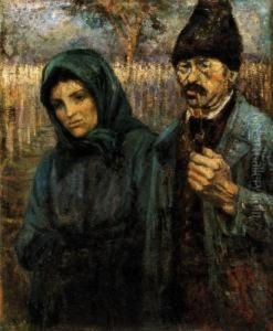 In The Vineyard by Josef Karoly Kernstok