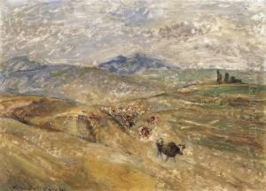 Hilly Landscape by Josef Karoly Kernstok