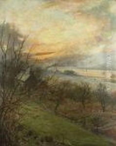 The River Medway Near Rochester by George Cochrane Kerr