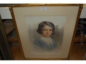 Portrait Of A Young Girl by Henry Wright Kerr