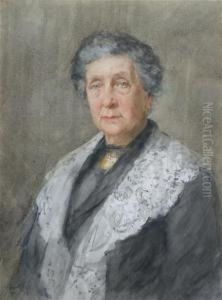 Portrait Of A Lady With A Lace Collar by Henry Wright Kerr