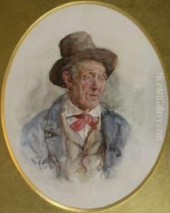 Portrait Of A Gentleman In A Hat by Henry Wright Kerr