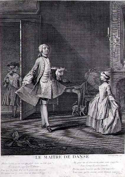 The Dancing Master, engraved by Jacques Philippe Le Bas (1707-83), 1745 - view 1
