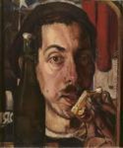 Self-portrait With A Bread Roll - view 1