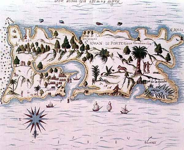 Map of the island of Puerto Rico, 1599 - view 1