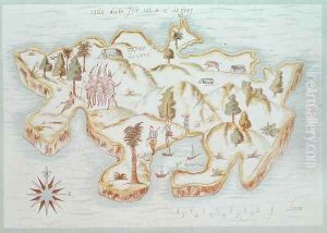 Map of the island of Martinique, 1599 by Samuel de Champlain