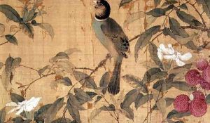Birds and flowers, detail from a horizontal scroll Birds and flowers, detail from a horizontal scroll