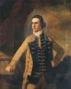 Portrait Of Gentleman In India, Three-quarter-length, In A Whitecoat by Tilly Kettle