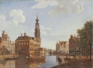 The Singel, Amsterdam, With The Munttorren