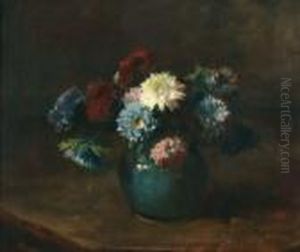 Bloemen In Gemberpot by Jacob Simon Hendrik Kever