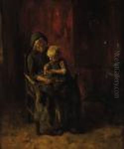 Mother And Child by Jacob Simon Hendrik Kever