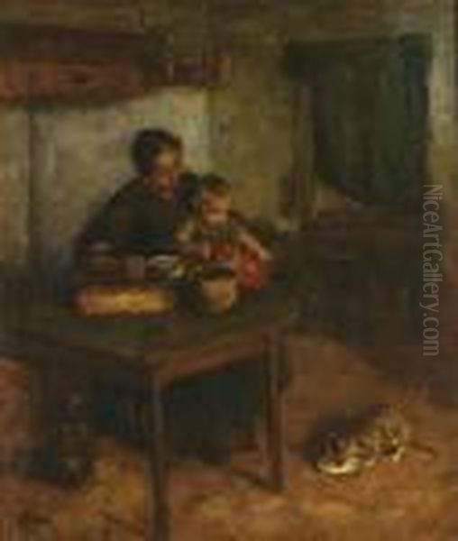 Mother And Child In An Interior - view 1