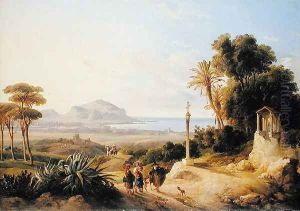 View of Palermo, 1840 by Consalvo Carelli