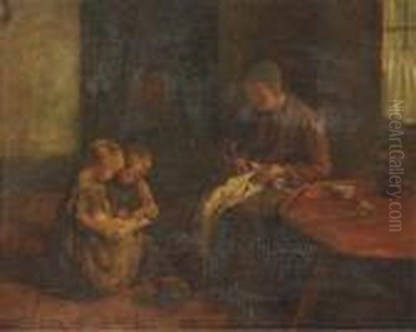 Children Reading In An Interior - view 1