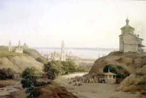 View of Yuryevets, on the Volga, 1851