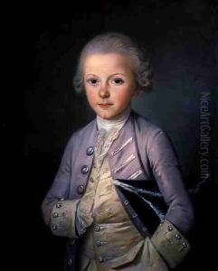 A Portrait of a Young Boy holding a hat beneath his arm