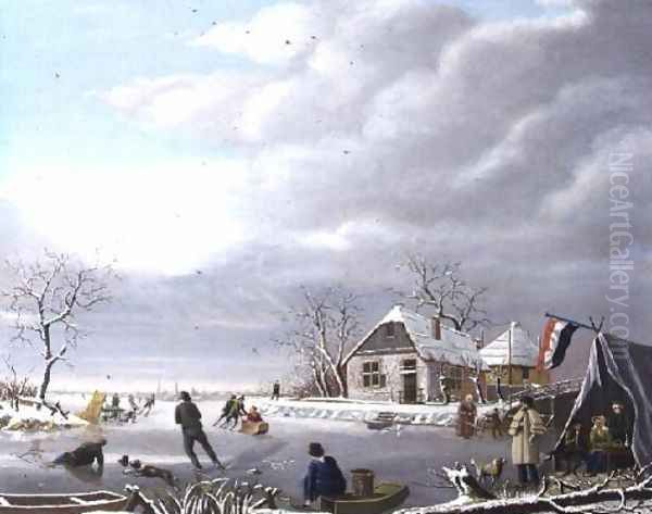 Skaters in a Winter Landscape - view 1