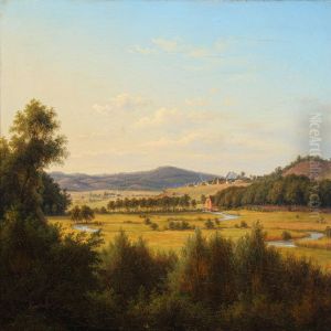 Landscape By A Village by F. C. Kiaerschou