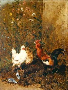 Chickens and Birds by Philibert Leon Couturier