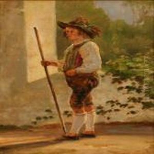 An Italian Shepherd Boy by F. C. Kiaerskou