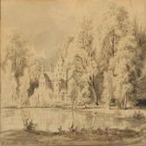 Landscape With Renaissance Castle by F. C. Kiaerskou