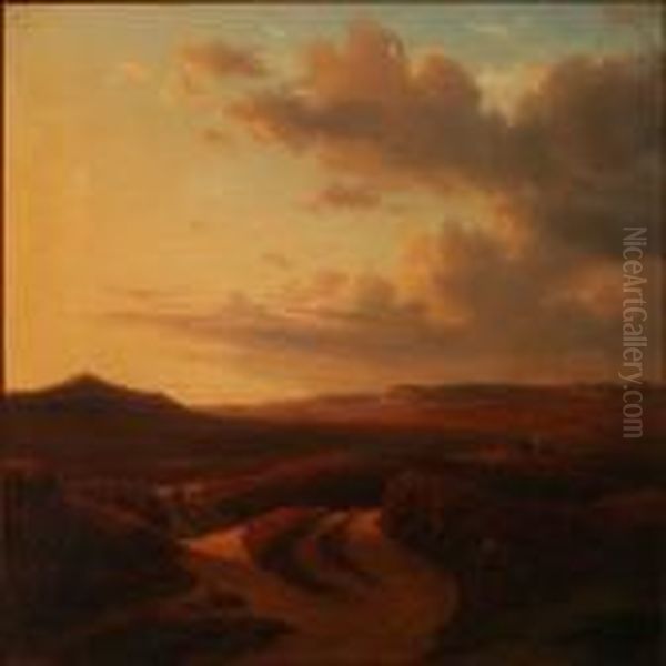 Moor Landscape At Sunset - view 1